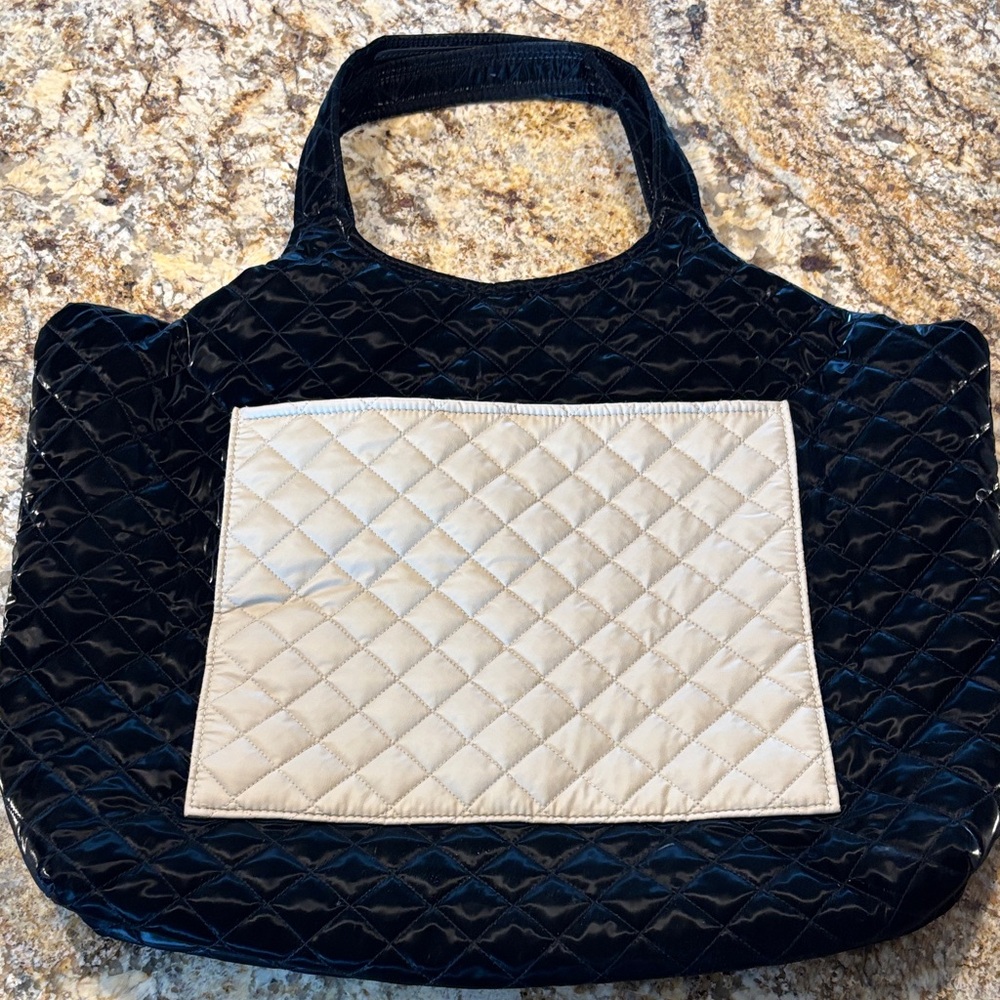 Haute Shore Tote Bag - Black and Cream